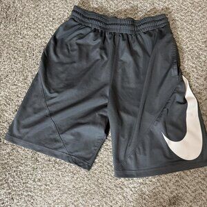 Nike Dri-FIT Shorts Mens Large Gray Big Swoosh Athletic Basketball Gym Training